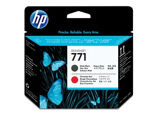 HP 771 Matte Black/Chromatic Red DesignJet Printhead (CE017A) — HP product image
