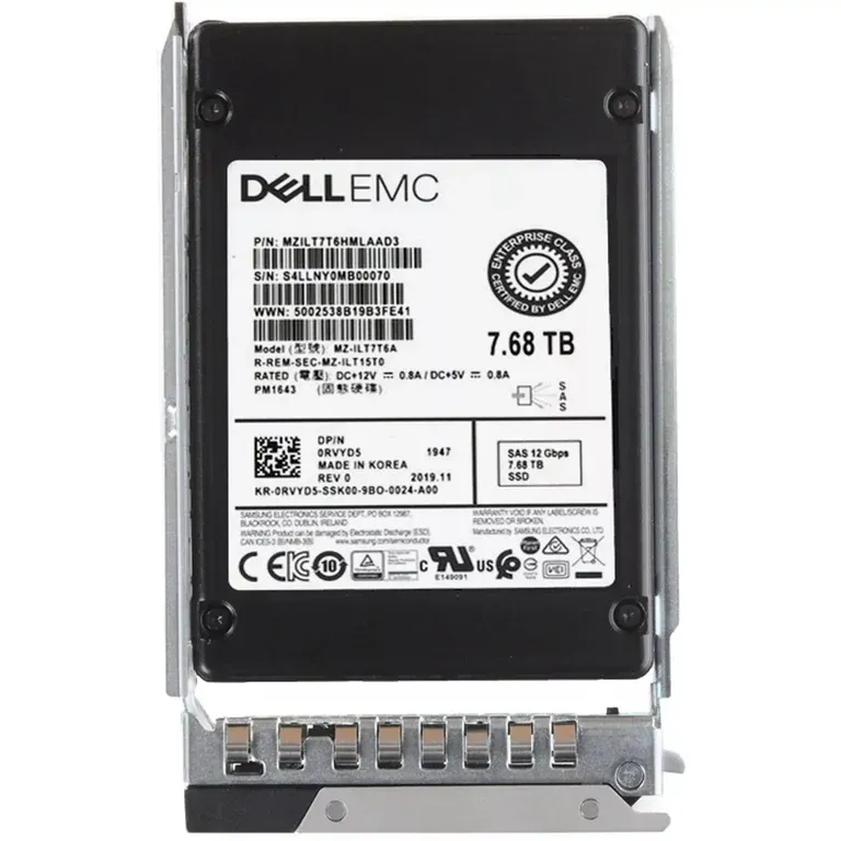 Dell RVYD5 7.68TB SAS SSD