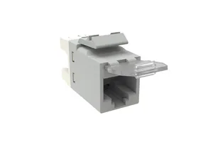 CommScope 1375187-4 | SL-Series Modular Jack, RJ45, Cat6 Unshielded, with Dust Cover, Gray