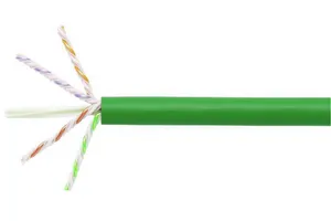 CommScope UTG760250736 | GigaSPEED X10D 3091B-UTG ETL Verified Category 6A U/UTP Cable, green jacket, 4 pair count, 1000 ft (305 m) length, WE TOTE box