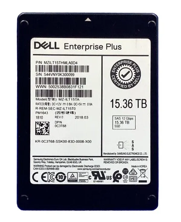 Dell C3T68 15.36TB SAS SSD