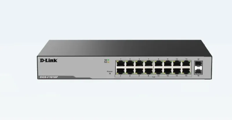 D-Link 16 Port Gigabit Unmanaged POE Switch with 2 SFP p.. DGS-F1016P product image