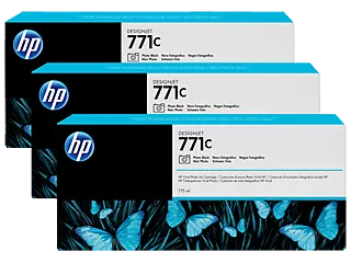 HP 771C 3-pack 775-ml Photo Black DesignJet Ink Cartridges (B6Y37A) — HP product image