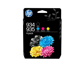 HP 934 Black/935 Cyan/Magenta/Yellow 4-pack Original Ink Cartridges (6ZC72AE) — HP product image