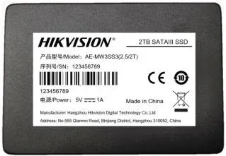 Hikvision AE-MW3SS3 2.5inch SSD,TLC,SATAIII,6Gbps,S30KS001T,0~70℃
