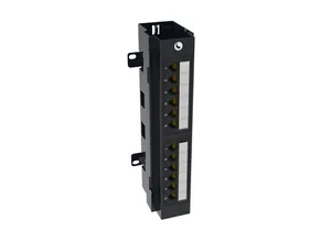 CommScope 760256145 | Unshielded Distribution Module Wall Mount Panel, Cat 6A, 12 port, Black