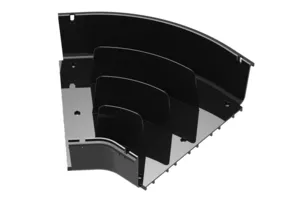 CommScope FGSB-MH4E-F | FiberGuide 45° Horizontal Elbow, 4x12in, Black
