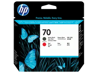 HP 70 Matte Black and Red DesignJet Printhead (C9409A) — HP product image