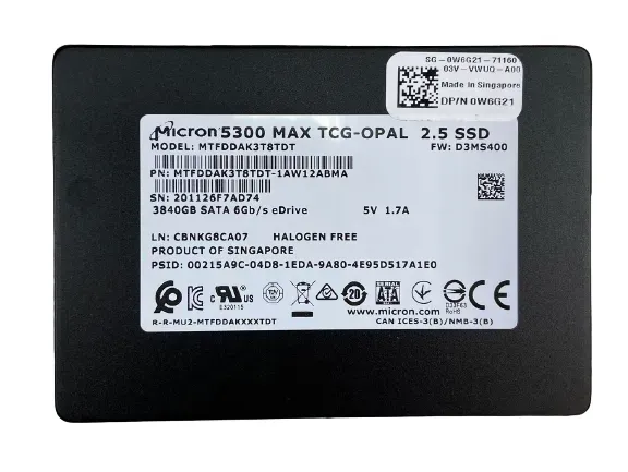 Dell W6G21 3.84TB SATA SSD