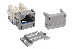 CommScope 760162255 | GigaSPEED X10D M-Series Modular Jack, RJ45, Cat6A Unshielded, Gray (100 ea/pkg)