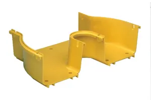 CommScope FGS-MDSA-F2B | FiberGuide Straight Reducer, 4x12 to Dual 4x6in, Yellow
