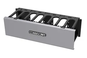 CommScope 760260413 | CableGuide 360 Horizontal Trough Kit, 3 RU, 19 in, Single Sided, Silver