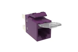 CommScope 1-1375187-VI | SL-Series Modular Jack, RJ45, Cat6 Unshielded, with Dust Cover, Violet