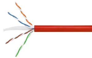 CommScope 884053104/10 | CS34ZB Category 6 U/UTP Cable, low smoke zero halogen, red jacket, 4 pair count, 305 m length Reel