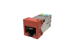 CommScope 760264332 | GigaSHIELD X10D M-Series Modular Jack, RJ45, Cat6A Shielded, Orange (24 ea/pkg)