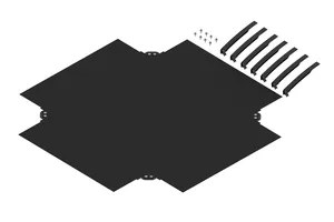 CommScope FGS-FHXP-H | FiberGuide Fabric Cover for Horizontal Cross, 4x24in, Black