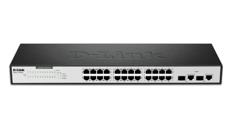 D-Link 24-port 10/100Mbps + 2-port 1000Base-T/SFP Combo U.. DES-1026G product image