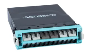 CommScope 760236108 | G2 ULL Multimode OM4 MPO-8 Distribution Module, 24LC to 3x8f MPOs unpinned, internal shutters