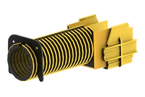 CommScope FGS-MEX1-C-5F | FiberGuide Single 2in Flex Tube Attachment, 2x2in, 5ft Length, Yellow