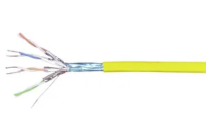 CommScope 760258524 | 3296A-B Category 6A F/FTP Cable, low smoke zero halogen, yellow jacket, 4 pair count, 1640 ft (500 m) length, reel