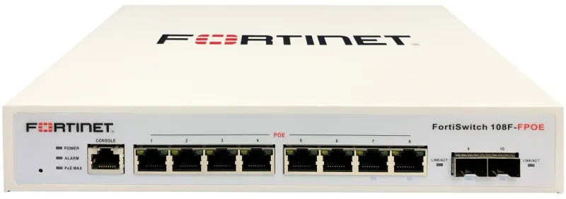 Fortinet FS-108F-FPOE 8-Port Managed Switch