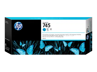 HP 745 300-ml DesignJet Cyan Ink Cartridge (F9K03A) — HP product image