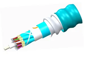 CommScope 760125971 | Fiber indoor cable, LazrSPEED Plenum Distribution, interlocking aluminum armored with plenum jacket, Multimode OM4, 48 fiber multi-unit with 12 fiber