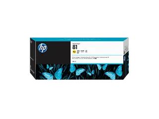 HP 81 680-ml Yellow DesignJet Dye Ink Cartridge (C4933A) — HP product image