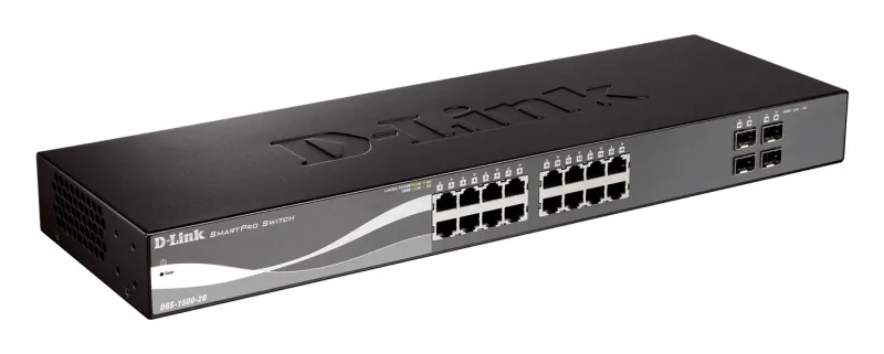 D-Link 16-Port 10/100/1000 Mbps + 4 SFP SmartPro Switch DGS-1500-20 product image