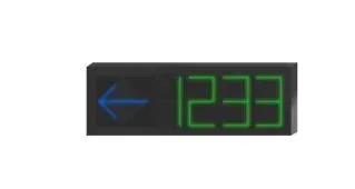 Hikvision DS-TVL121-3-5D/4 One-way Indoor Parking Guidance Screen with 4 Numbers