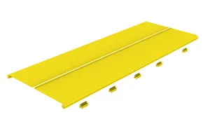 CommScope FGS-DSHC-F | FiberGuide Split Hinged Cover Kit for Straight Section, 4x12in, Yellow