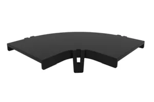 CommScope FGSB-SH9E-A | FiberGuide Snap-On Cover for 90° Horizontal Elbow, 4x4in, Black