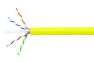 CommScope 760119230 | GigaSPEED X10D 3091B ETL Verified Category 6A U/UTP Cable, yellow jacket, 4 pair count, 1000 ft (305 m) length, WE TOTE box