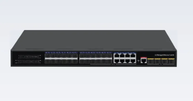 D-Link 24 Port SFP Managed Switch with 10G Uplinks DGS-F1500-28XS product image