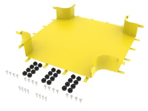 CommScope FGS-MHXP-M/H | FiberGuide Horizontal Cross with Dual 4x18in and Dual 4x24in Exits, Yellow