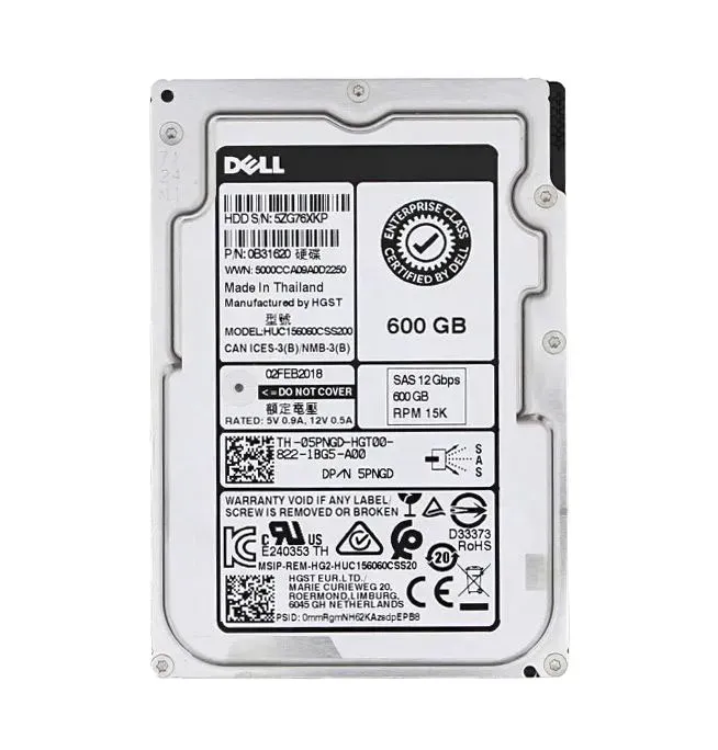 Dell 5PNGD 600GB SAS Hard Drive