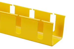 CommScope FGS-KTW1-JB | FiberGuide Vertical Duct Kit with 4in Slot Spacing and Hinged Cover, 2x2in, Yellow