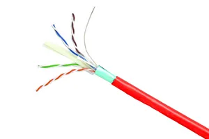 CommScope 760171017 | GigaSPEED X10D 2291B ETL Verified Category 6A F/UTP Cable, plenum, red jacket, 4 pair count, 1000 ft (305 m) length, reel