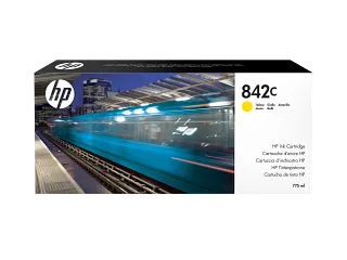 HP 842C 775-ml Yellow PageWide XL Ink Cartridge (C1Q56A) — HP product image