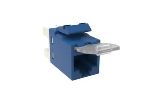 CommScope 1375187-BL | SL-Series Modular Jack, RJ45, Cat6 Unshielded, with Dust Cover, Blue