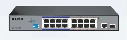 D-Link 16-port 10/100Base-T Unmanaged Long Range 250m PoE.. DES-F1016P-E/B product image