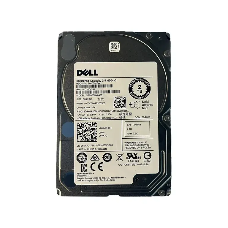 Dell FVX7C 2TB SAS Hard Drive