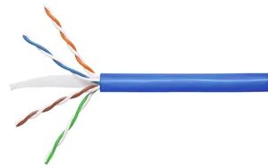 CommScope 884068034/32 | CS34Z3 Category 6 U/UTP Cable, low smoke zero halogen, blue jacket, 4 pair count, 3281 ft (1k m) length reel