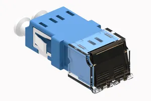 CommScope 760056028 | TeraSPEED LC Duplex Low Profile Shuttered Adapter, Blue, Single Pack