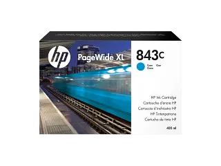 HP 843C 400-ml Cyan PageWide XL Ink Cartridge (C1Q66A) — HP product image