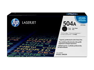 HP 504A Black Original LaserJet Toner Cartridge (CE250A) — HP product image