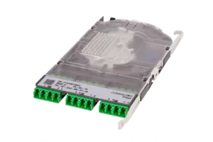 CommScope 760255979 | Propel Singlemode Splice Cassette, 12LC/APC with internal shutters, 250 µm OS2 single fiber pigtails, pairs straight ULL