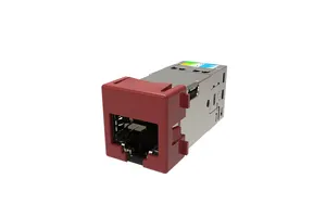 CommScope 760264330 | GigaSHIELD X10D M-Series Modular Jack, RJ45, Cat6A Shielded, Red (24 ea/pkg)