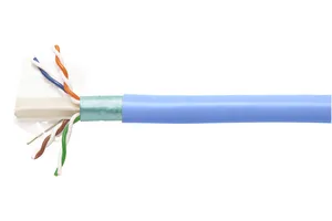 CommScope 884018404/10 | CS44R ETL Verified Category 6A F/UTP Cable, non-plenum, blue jacket, 4 pair count, 1000 ft (305 m) length reel