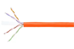 CommScope 760070367 | GigaSPEED XL 2071E ETL Verified Category 6 U/UTP Cable, plenum, orange jacket, 4 pair count, 3000 ft (914 m) length, reel